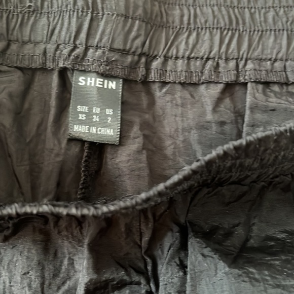 shein black windbreaker pants size xs - Picture 4 of 6